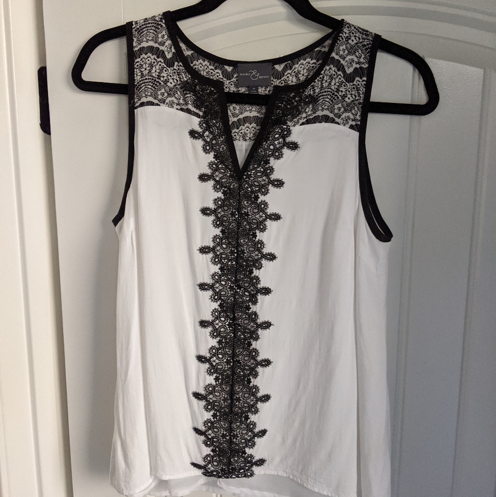 Market & Spruce B&W tank top from Stitch Fix